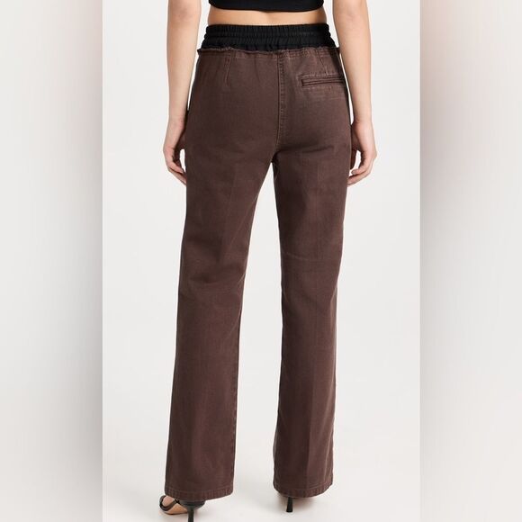 3.1 Phillip Lim womens Denim Combo Pants with drawstring size small - Picture 3 of 11